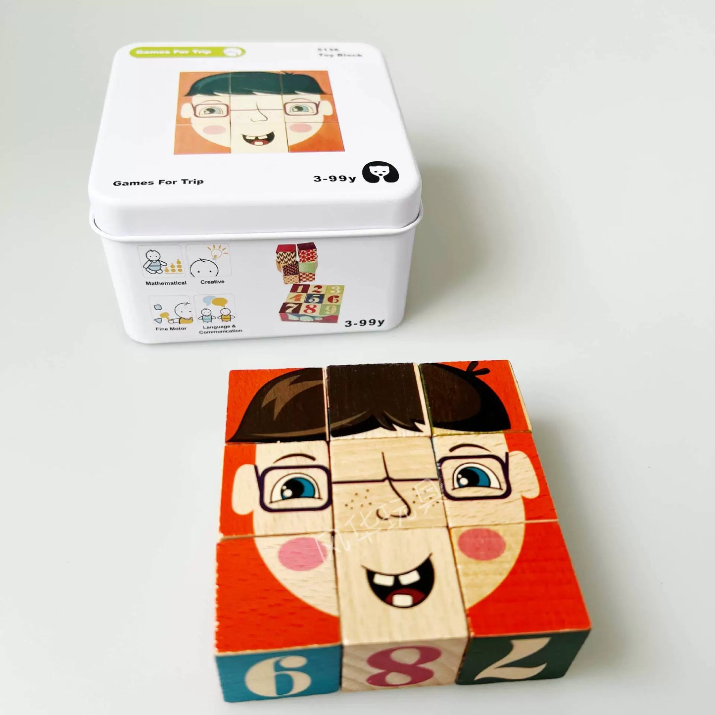 Games for Trip-人物拼圖數字方塊(木製)(AMTY008)