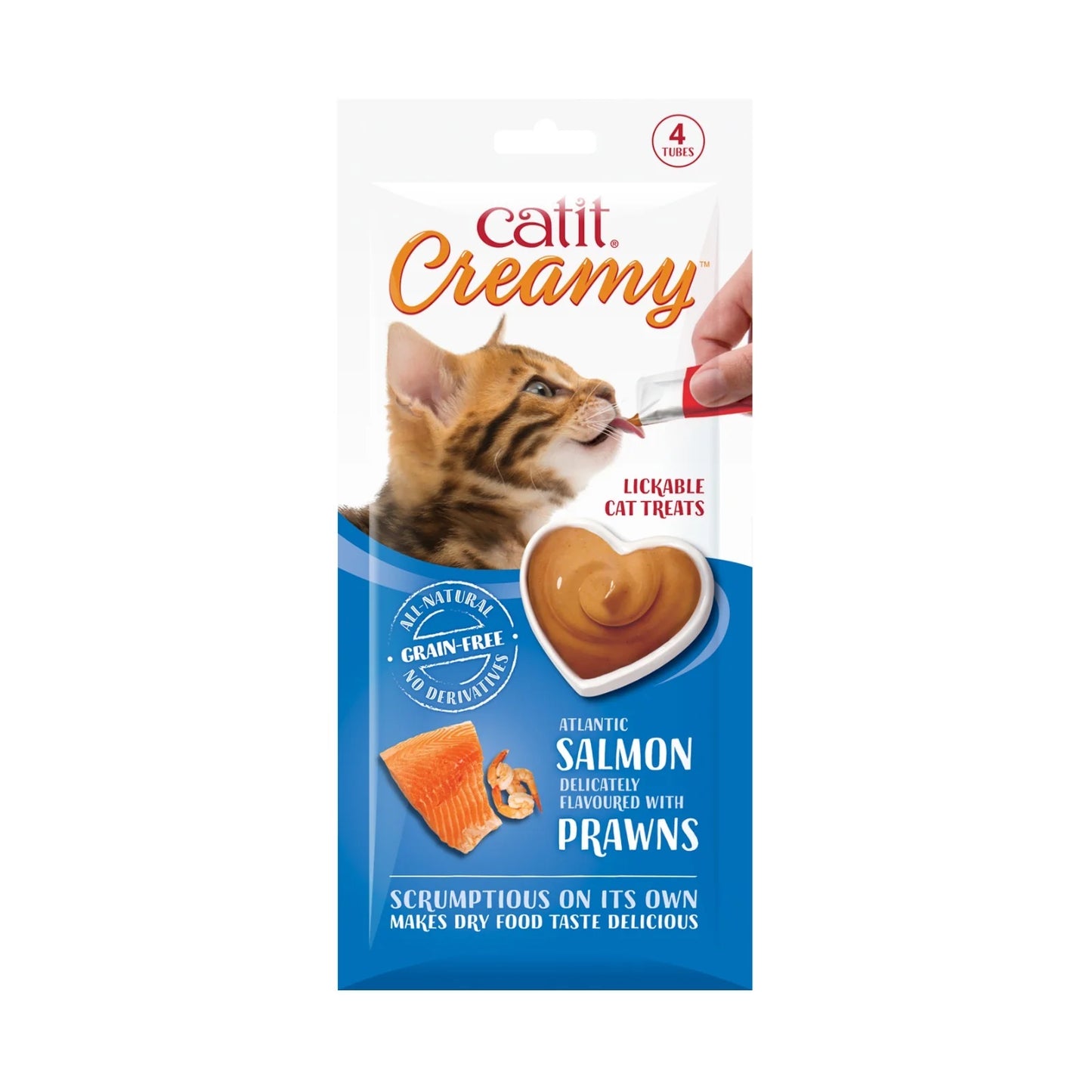 Catit Creamy純天然滋味猫小食棒-三文魚海蝦味 (10gx4)
