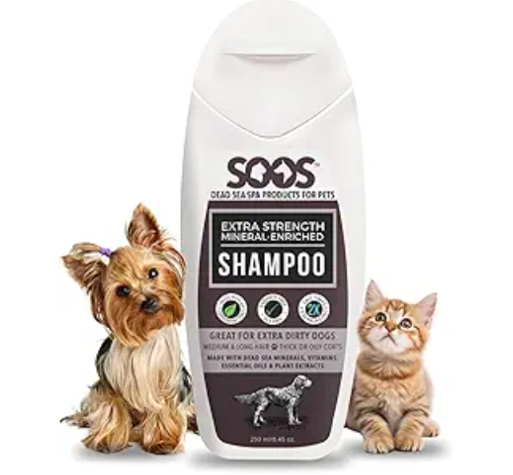 SOOS Pets Extra Strength Minerial Shampoo 特強死海礦物寵物洗毛沖涼液 250ml (狗適用)
