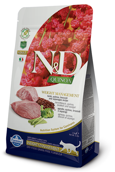Farmina N&D Quinoa Functional Feline – Weight Management Lamb 藜麥功能天然貓糧 – 羊肉體控1.5kg