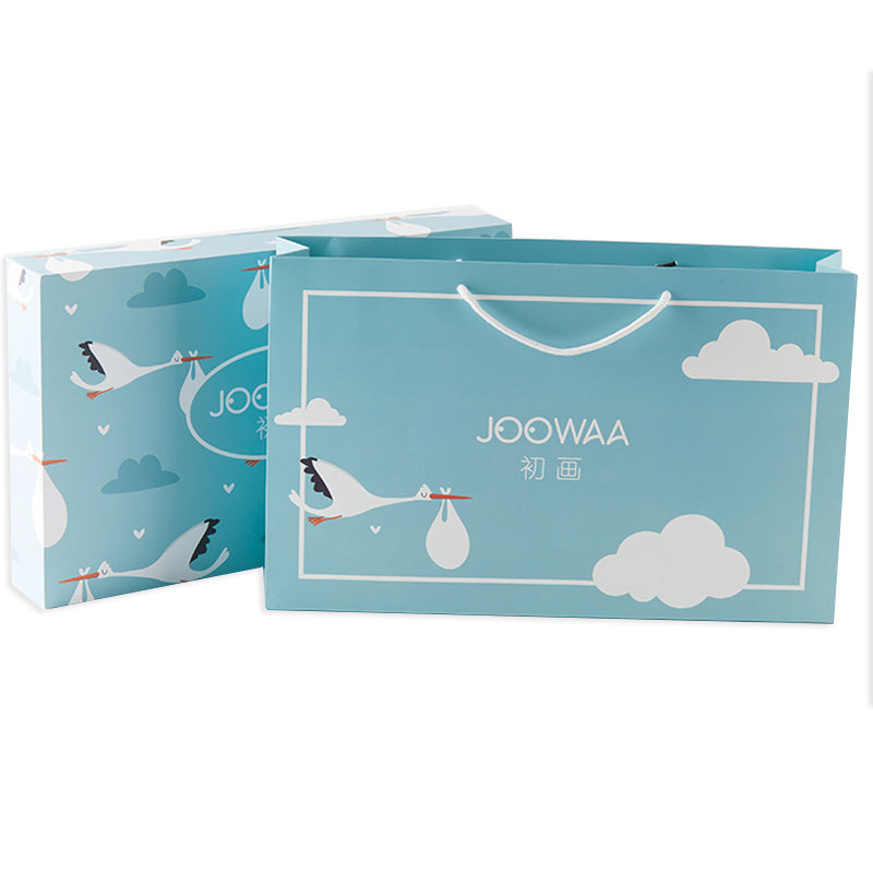 JOOWAA 斜襟連身衣 (黃色波浪) -新生禮盒(6件裝)