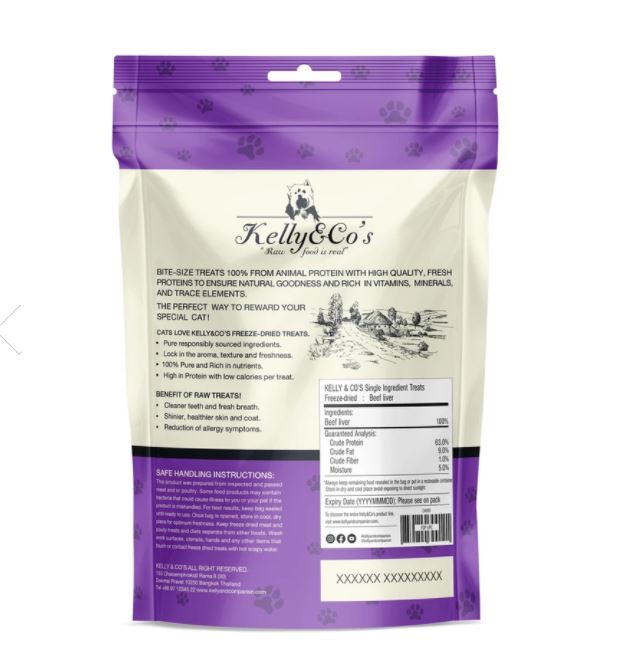 Kelly & Co’s 凍乾貓小食(牛肝)-40g