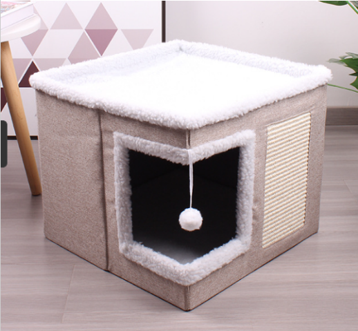 AMP402 可摺疊多用途貓屋-(41X41X35cm)