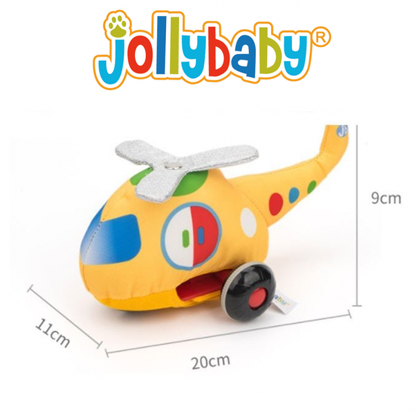 Jollybaby Pull Back Toy 可拆洗益智回力車-Helicopter直昇機