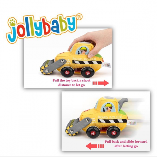 Jollybaby Pull Back Toy 可拆洗益智回力車-Road Roller壓路車