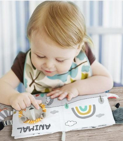 BB早教布書~多功能黑白尾巴書-獅子篇[6-36M]