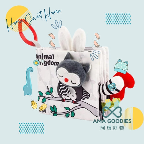 BB早教布書~多功能黑白尾巴書-森林篇[6-36M]