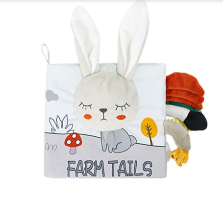 BB早教布書~多功能黑白尾巴書-BB兔[6-36M]