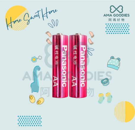 Panasonic 粉紅 AA 鹼性電池（2入裝）