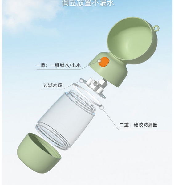 AMPA006 寵物外出隨行杯｜飲水餵食2-in-1 |一鍵回水