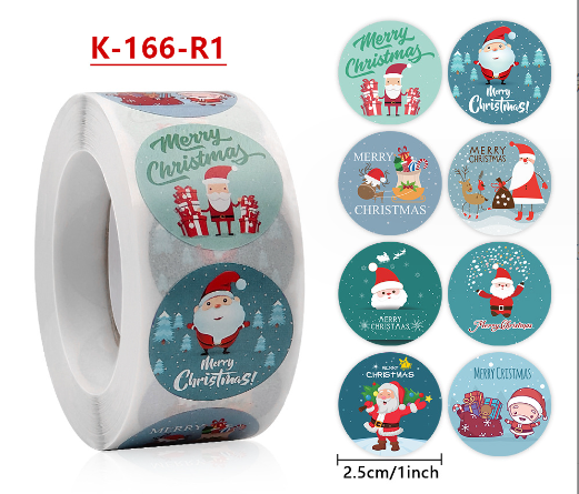 K166 Christmas Sticker 聖誕貼字500入