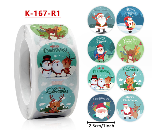 K167 Christmas Sticker 聖誕貼字500入