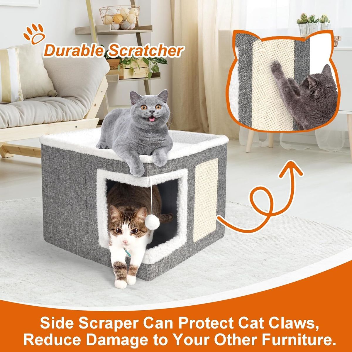 AMP402 可摺疊多用途貓屋-(41X41X35cm)