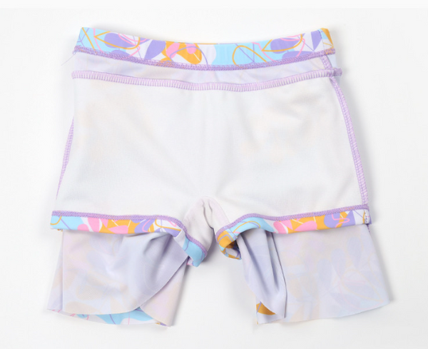 AMSW006P 短袖泳衣Hawa 套裝(附泳帽)-紫色 100-160