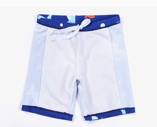 AMSW011B 開心鯊魚長袖分體防曬泳衣(送泳帽)  100-120