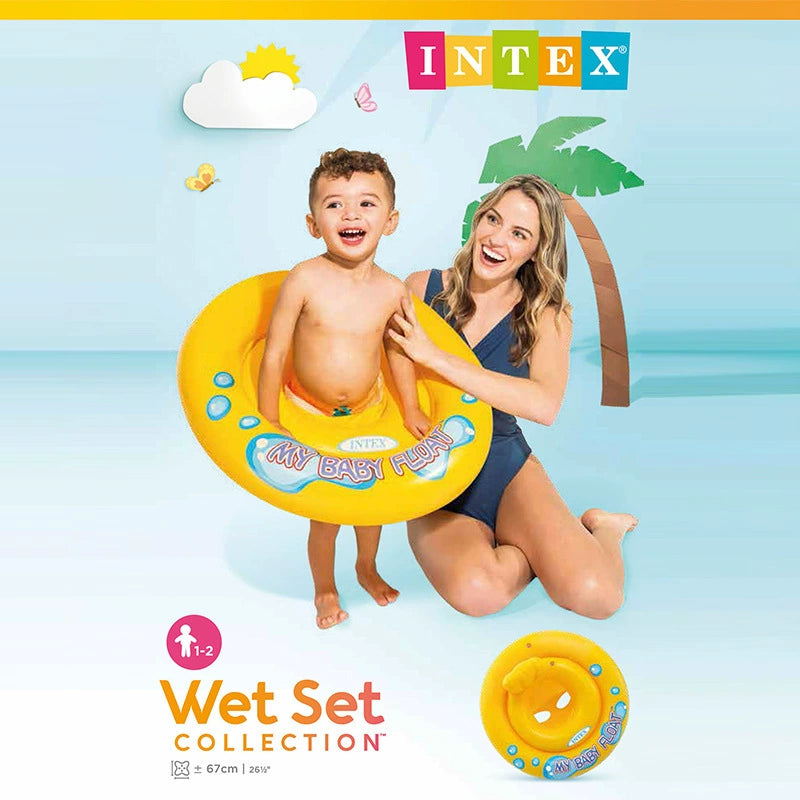INTEX 嬰幼兒安全泳圈（1-2歲適用｜67cm｜Wet Set系列）