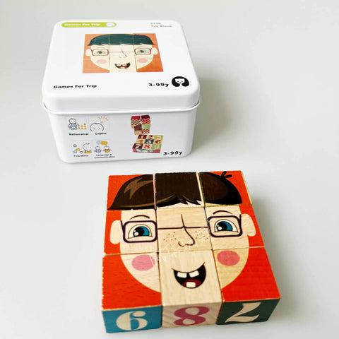 Games for Trip-人物拼圖數字方塊（木製）(AMTY008)