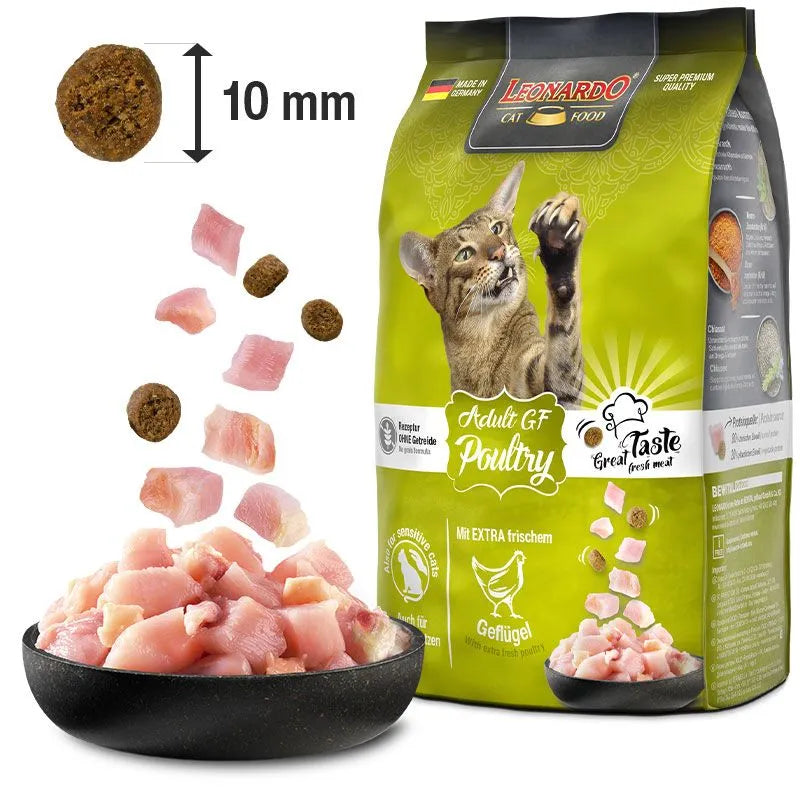 Leonardo德尼奧無穀貓糧-GF Poultry家禽300g/1.8kg/7.5kg