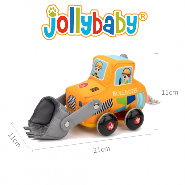 Jollybaby Pull Back Toy 可拆洗益智回力車-Bulldozer推土機