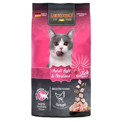 Leonardo德尼奧成貓糧 (鴨肉+海魚低脂配方)Light300g/1.8kg