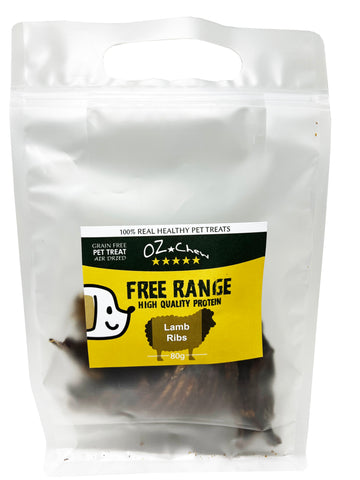OZ Chew澳洲100%天然低溫乾燥寵物小食-羊仔骨80g