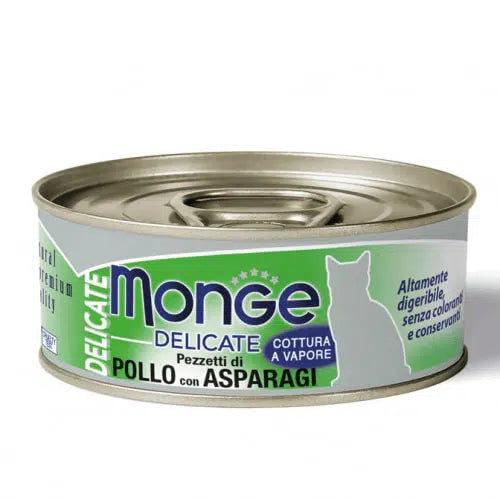 Monge Delicate 雞肉美味貓罐 – 雞肉蘆筍 80gx24(原盒) (MO7320)