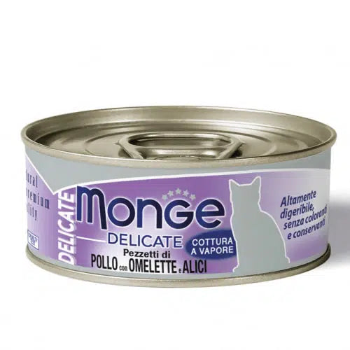 Monge Delicate 雞肉美味貓罐 – 雞肉鯷魚奄列 80gx24(原盒) (MO7306)