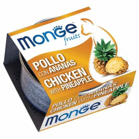 Monge Fruits 鮮果系列貓罐頭 – 雞肉菠蘿80gx24(原盒)(MO3338)