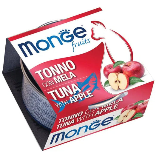Monge Fruits 鮮果系列貓罐頭 – 吞拿魚蘋果80gx24(原盒) (MO3284)