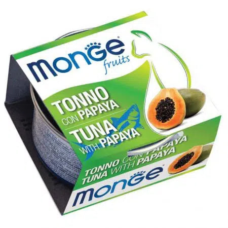 Monge Fruits 鮮果系列貓罐頭 – 吞拿魚木瓜80gx24(原盒) (MO3260)