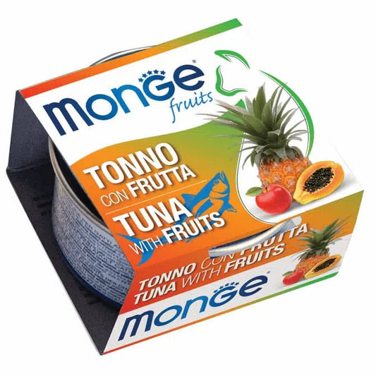 Monge Fruits 鮮果系列貓罐頭 – 吞拿魚雜果80gx24(原盒) (MO3314)