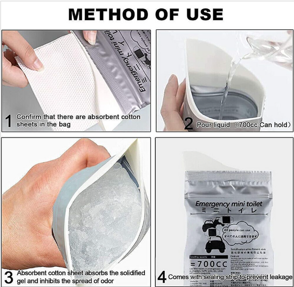 一次性緊急小便袋(迷你廁所) 700CC