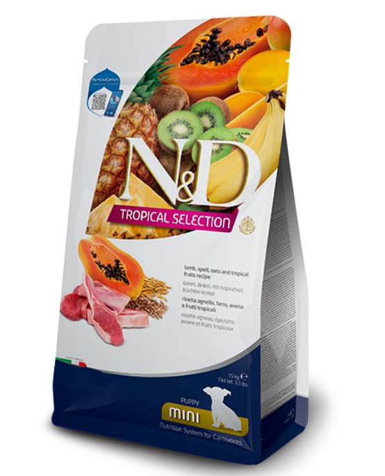 Farmina N&D Tropical 熱帶水果狗糧-Puppy Lamb羊肉 幼犬