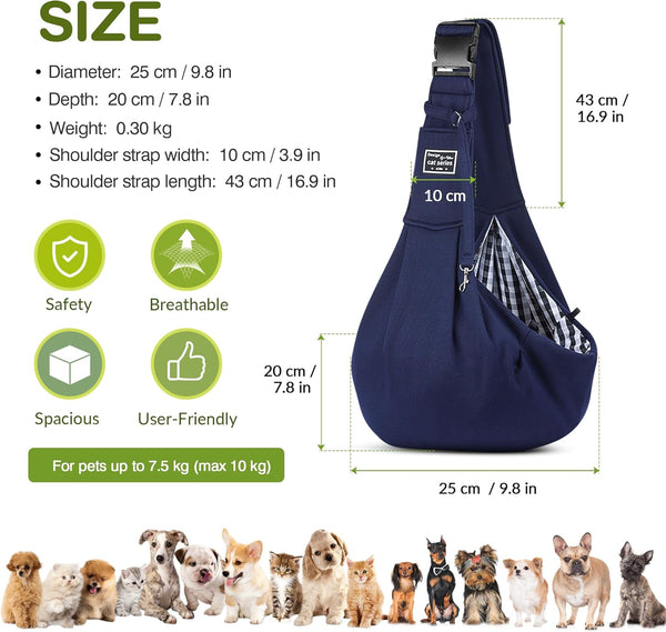 🐶輕巧寵物側背包🐱可調節寵物側背外出包 雙面設計 安全卡扣 (<8kg 適用貓狗)PA004