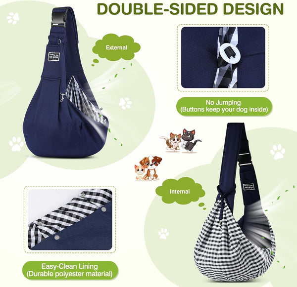 🐶輕巧寵物側背包🐱可調節寵物側背外出包 雙面設計 安全卡扣 (<8kg 適用貓狗)PA004