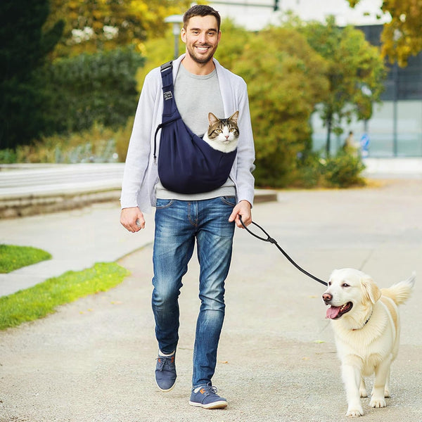 🐶輕巧寵物側背包🐱可調節寵物側背外出包 雙面設計 安全卡扣 (<8kg 適用貓狗)PA004
