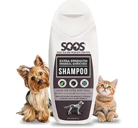SOOS Pets Extra Strength Minerial Shampoo 特強死海礦物寵物洗毛沖涼液 250ml (狗適用)