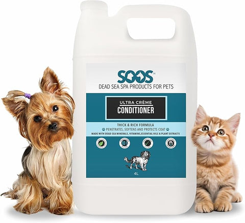 SOOS Pets Ultra Cream Conditioner 超順滑死海礦物寵物護毛乳 4L家庭裝 (狗適用)