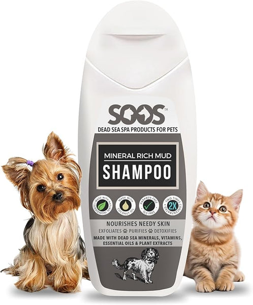 SOOS Pets Mineral Rich Mud Shampoo 豐富死海礦物泥寵物洗毛沖涼液 250ml (貓狗適用)