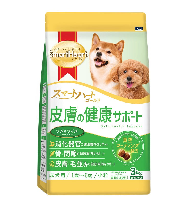 SmartHeart Gold犬用 金裝日版低敏亮毛成犬配方 3kg (羊肉)