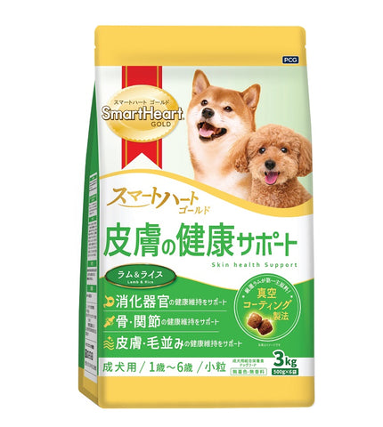 SmartHeart Gold犬用 金裝日版低敏亮毛成犬配方 3kg (羊肉)