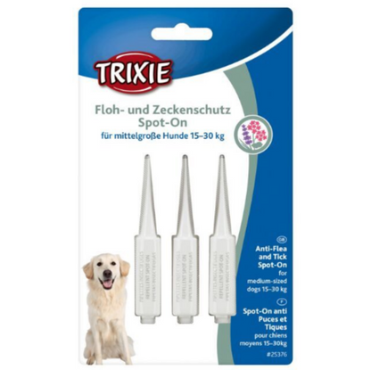 Trixie - Spot-On flea and tick protection, medium dogs 殺蚤除牛蜱滴劑 (中型犬, 15-30kg) 3 × 3 ml