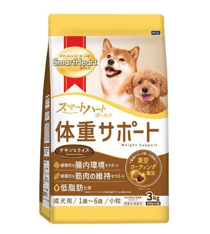 SmartHeart Gold犬用 金裝日版體重控制成犬配方 3kg(雞肉)