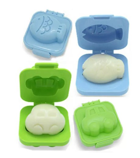 親子廚房小工具|雞蛋模飯團模兩用(車車+魚仔組合)