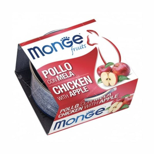 Monge Fruits 鮮果系列貓罐頭 – 雞肉、蘋果 80gx24(原盒)(MO3345)
