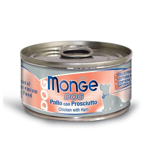 Monge Natural 真肉絲狗罐 – 雞肉火腿95gx24(原盒) (MO6941)