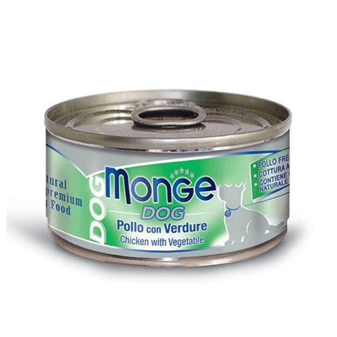 Monge Natural 真肉絲狗罐 – 雞肉蔬菜95gx24(原盒) (MO6965)