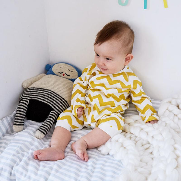 JOOWAA 斜襟連身衣 (黃色波浪) -新生禮盒(6件裝) (3-6M)