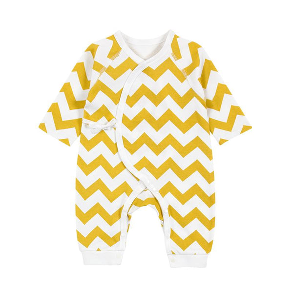 JOOWAA 斜襟連身衣 (黃色波浪) -新生禮盒(6件裝) (3-6M)