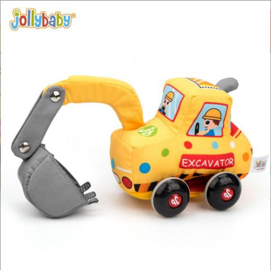 Jollybaby Pull Back Toy 可拆洗益智回力車-Excavator挖土車